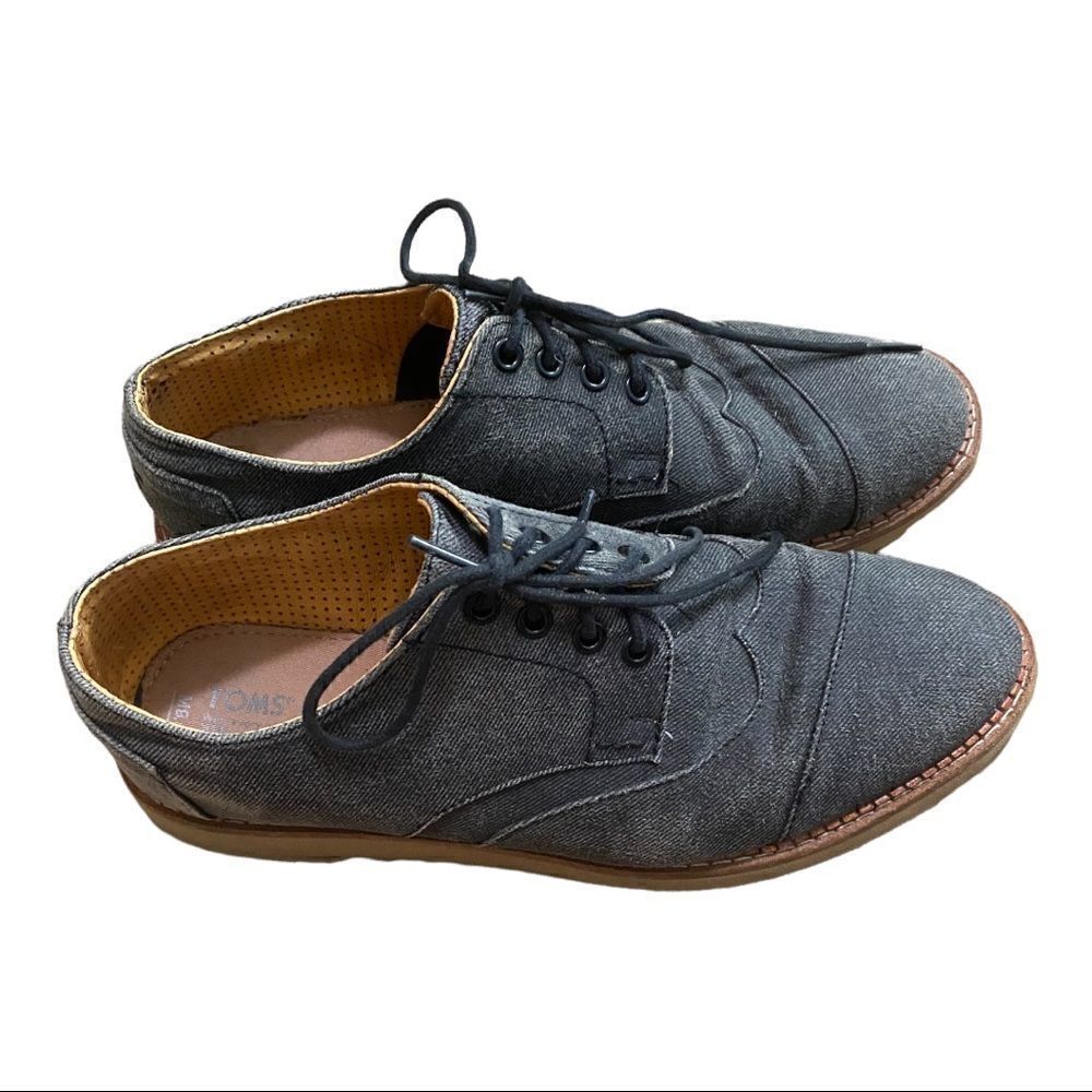 TOMS | Mens TOMS Brogue Lace-Up Ash Aviator Twill | 9.5